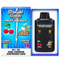 Straight Goods – Dual Chamber Vape – Cherry + Chem Pie ( Grams + Grams)