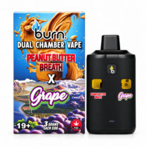 Burn Extracts – Dual Chamber Disposable Vape – Peanut Butter Breath + Grape (+ Gram)