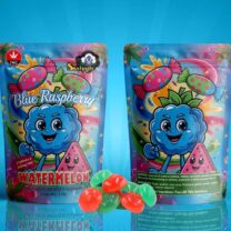 Buy Sky High Edibles - Blue Raspberry + Watermelon Gummy 3000mg THC at Kush Station Online Shop