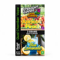 Straight Goods – Dual Chamber Vape – Apricot Peach + Blue Lemonade ( Grams + Grams) ()