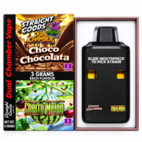 Straight Goods – Dual Chamber Vape – Choco Chocolata + Cherra Melon ( Grams + Grams) ()