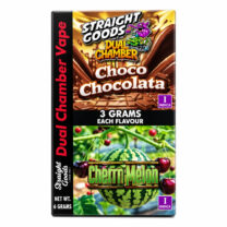 Straight Goods – Dual Chamber Vape – Choco Chocolata + Cherra Melon ( Grams + Grams)