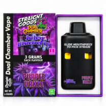 Straight Goods – Dual Chamber Vape – Juicy Blueberry x Purple Urkle ( Grams + Grams)