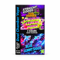 Straight Goods – Dual Chamber Vape – Cherry Lemon Mint + Blue Gummy Shark ( Grams + Grams) ()