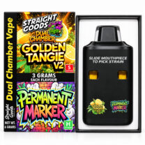 Straight Goods – Dual Chamber Vape – Golden Tangie V + Permanent Marker ( Grams + Grams) ()