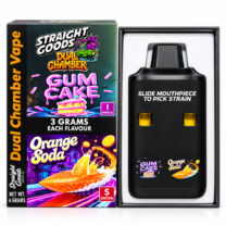 Straight Goods – Dual Chamber Vape – Gum Cake + Orange Soda ( Grams + Grams) ()