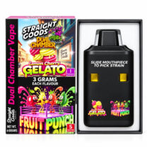 Straight Goods – Dual Chamber Vape – Lemon Cherry Gelato + Fruit Punch ( Grams + Grams)