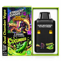 Straight Goods – Dual Chamber Vape – Mendo + Cucumber ( Grams + Grams)