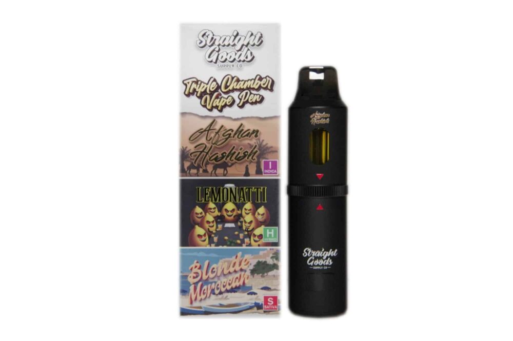 Straight Goods - Triple Chamber Vape - Afghan Hashish + Lemonatti + Blonde Moroccan (3 Grams + 3 Grams + 3 Gram)