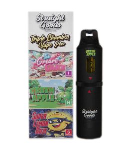 Straight Goods - Triple Chamber Vape - Ice Cream Cake + Green Apple + Super Lemon Haze (3 Grams + 3 Grams + 3 Gram)