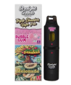 Straight Goods - Triple Chamber Vape - Bubble Gum + Apples and Banana + Melonade (3 Grams + 3 Grams + 3 Gram)
