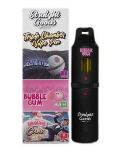 Straight Goods - Triple Chamber Vape - Death Star + Bubble Gum + Wedding Cake (3 Grams + 3 Grams + 3 Gram)