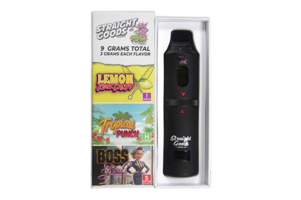 Straight Goods - Triple Chamber Vape - Lemon Rock Candy + Tropical Punch + Boss Babe (3 Grams + 3 Grams + 3 Gram)