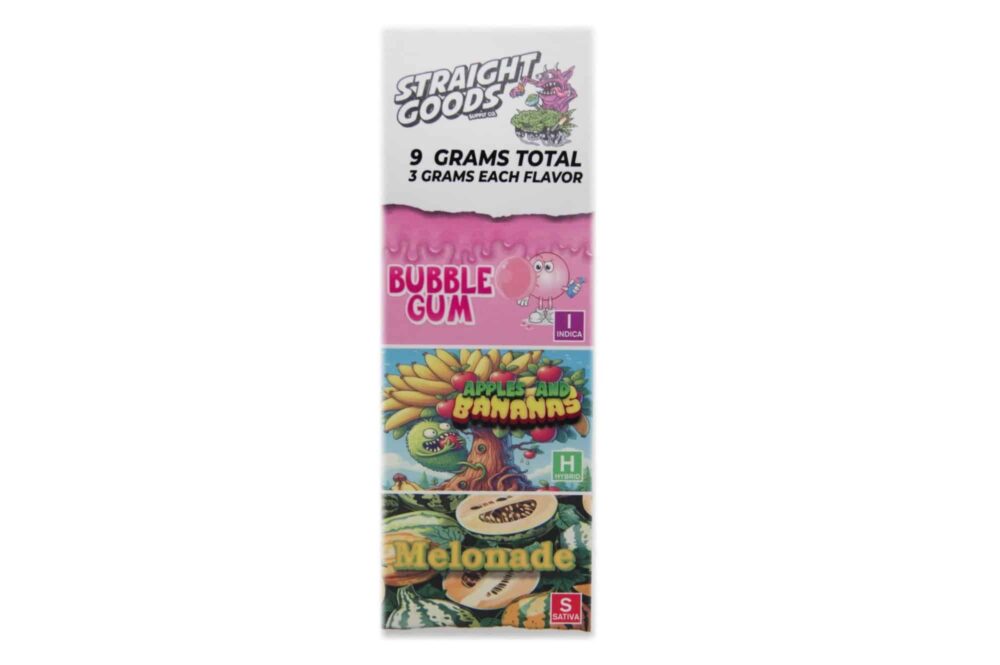 Alternative view of Straight Goods - Triple Chamber Vape - Bubble Gum + Apples and Banana + Melonade (3 Grams + 3 Grams + 3 Gram)