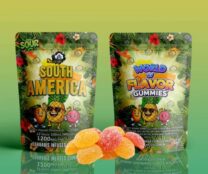 Buy Sky High Edibles - World of Flavor Gummies - South America (1200mg THC) at Kush Station Online Shop