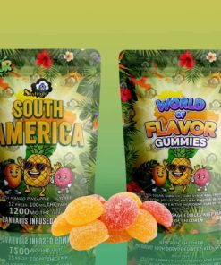 Buy Sky High Edibles - World of Flavor Gummies - South America (1200mg THC) at Kush Station Online Shop