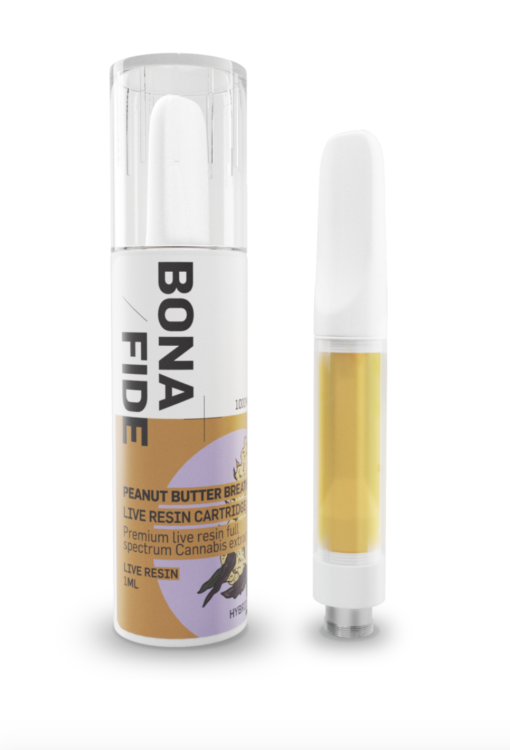 Buy Bonafide – Live Resin Cartridge - Peanut Butter Breath 1ML THC at Kush Station Online Shop
