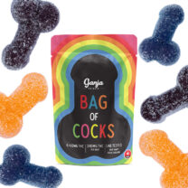 Buy Ganja Edibles - Bag of Cocks Sour 4 x 60MG THC at Kush Station Online Shop