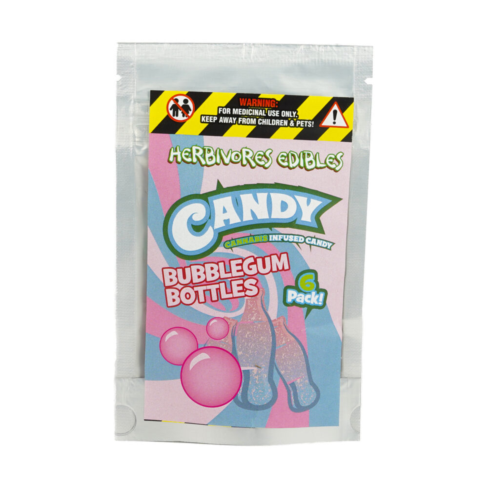 Buy Herbivores Edibles - Bubblegum Bottles at Kush Station Online Shop