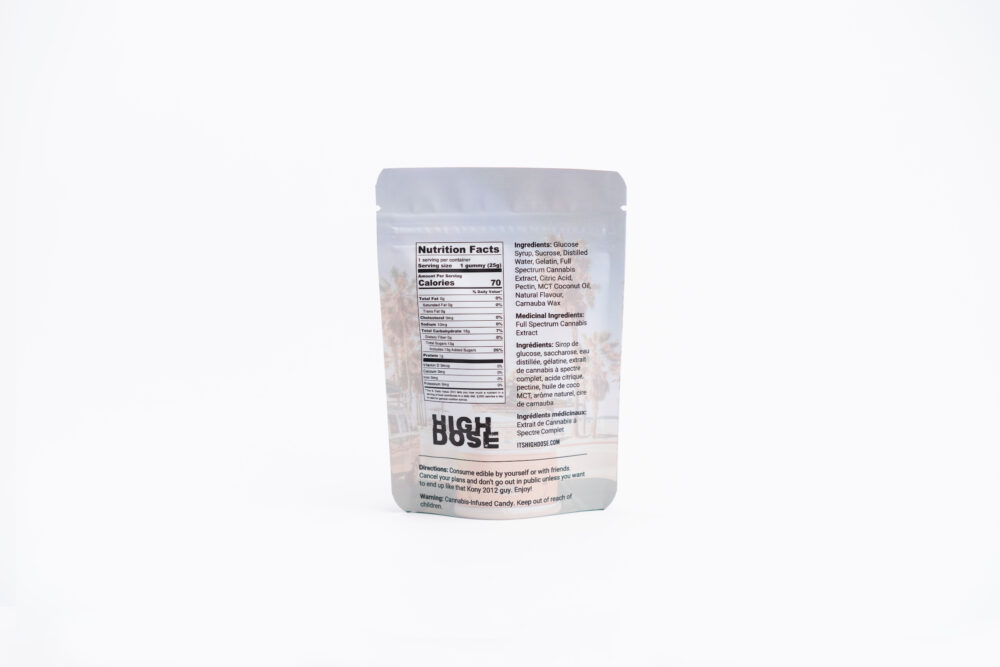 Buy High Dose - Tangerine 1000/1500MG THC at Kush Station Online Shop