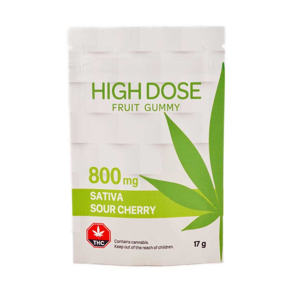 Buy High Dose Fruit Gummy - Sour Cherry 800MG THC (Sativa) Online Shop