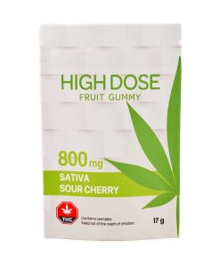 Buy High Dose Fruit Gummy - Sour Cherry 800MG THC (Sativa) Online Shop