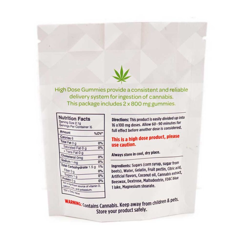 Buy High Dose Fruit Gummy - Sour Raspberry 1600MG THC (Indica) Online Shop