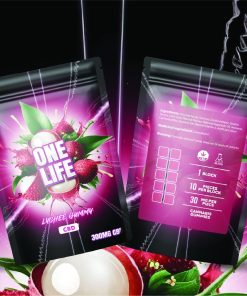 Buy One Life Edibles - Lychee Gummy - 300mg CBD at Kush Station Online Shop
