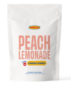 Buy One Stop - Sour Peach Lemonade THC Gummies 500mg at Kush Station Online