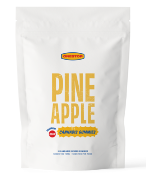 Buy One Stop - Sour Pineapple THC Gummies 500mg at Kush Station Online