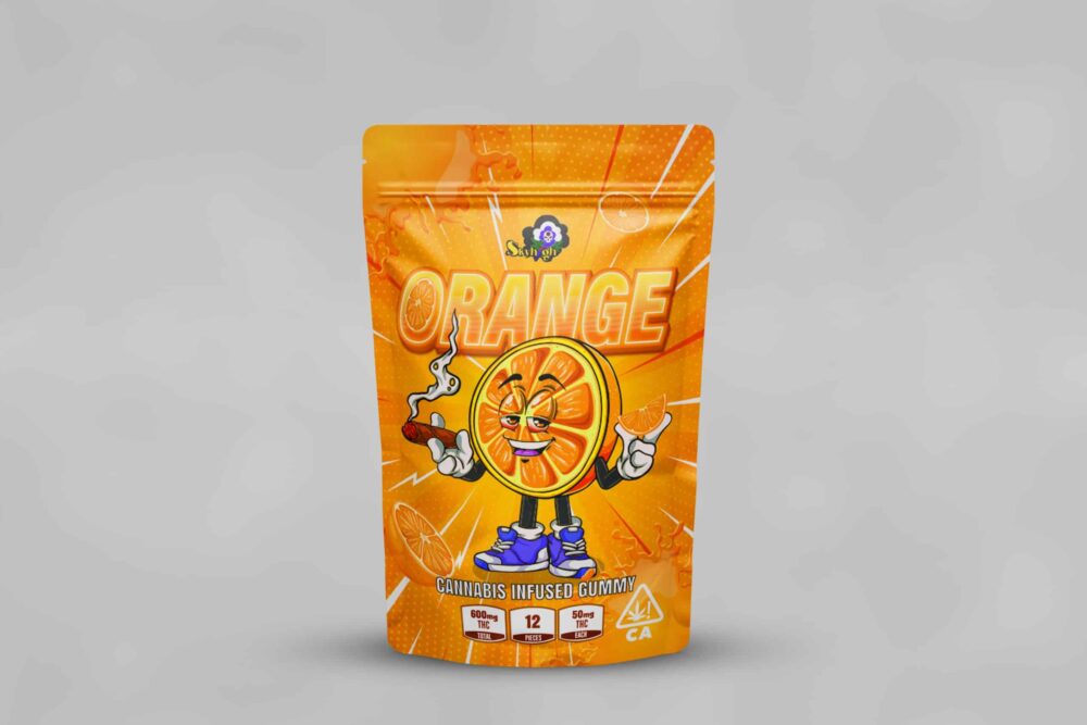 Buy Sky High Edibles – Orange Gummy 600MG THC at Kush Station Online Shop