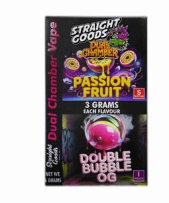 Buy Straight Goods - Dual Chamber Vape - Passion Fruit + Double Bubble OG (3 Grams + 3 Grams) at Kush Station Online Shop