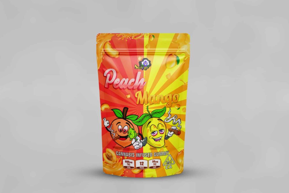Sky High Edibles – Peach Mango Gummy 600mg THC - Image 4
