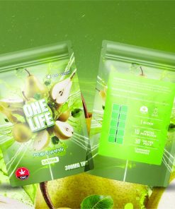 Buy One Life Edibles - Pear Gummy - 300mg THC (Sativa) at Kush Station Online Shop