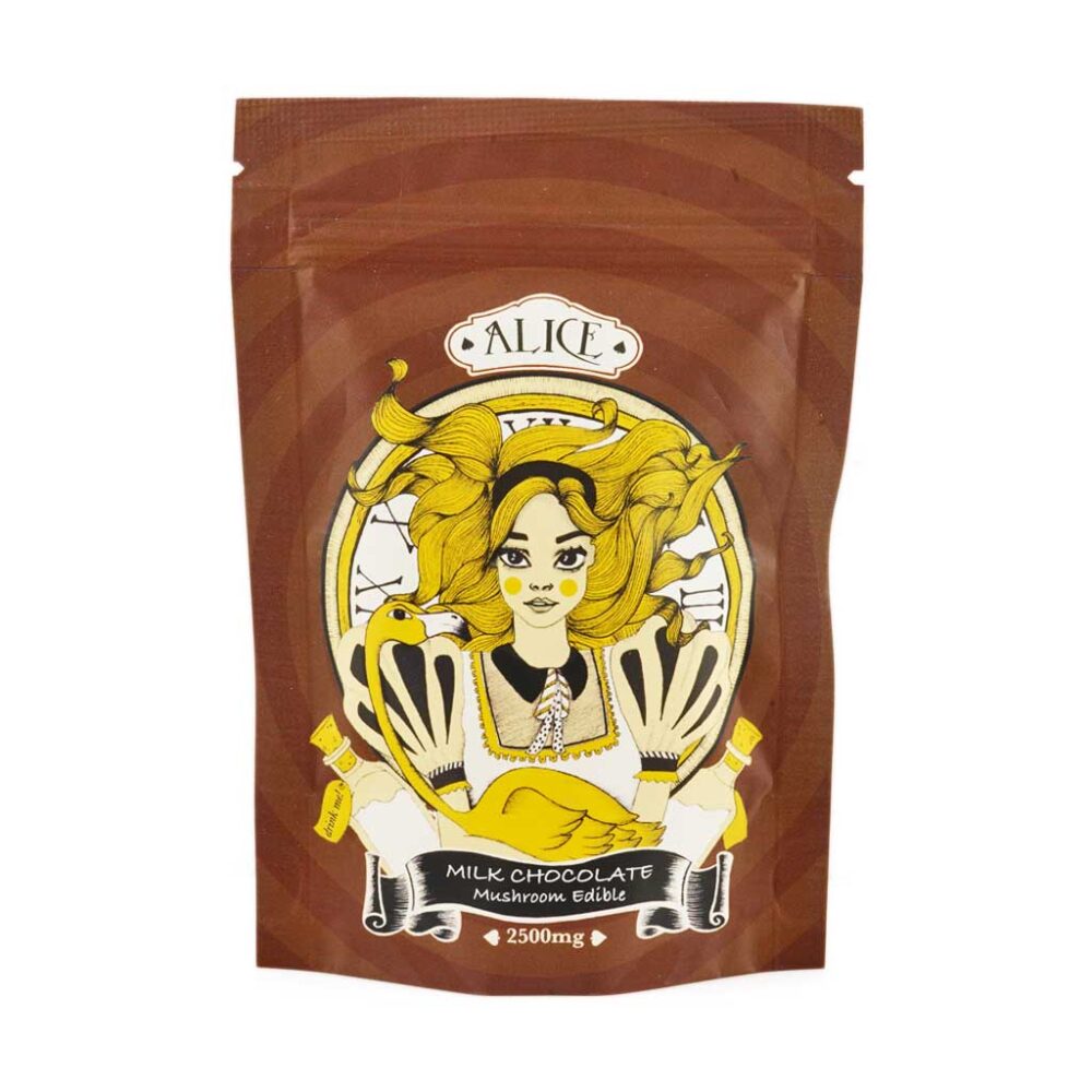 Buy Alice - Mushroom Chocolate - Milk Chocolate 2500MG At Kush Station Online Shop