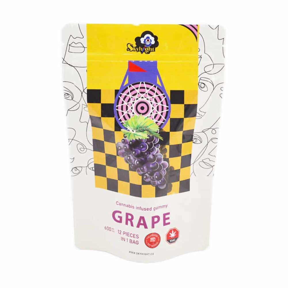Sky High Edibles – Grape Gummy 600MG THC - Image 4