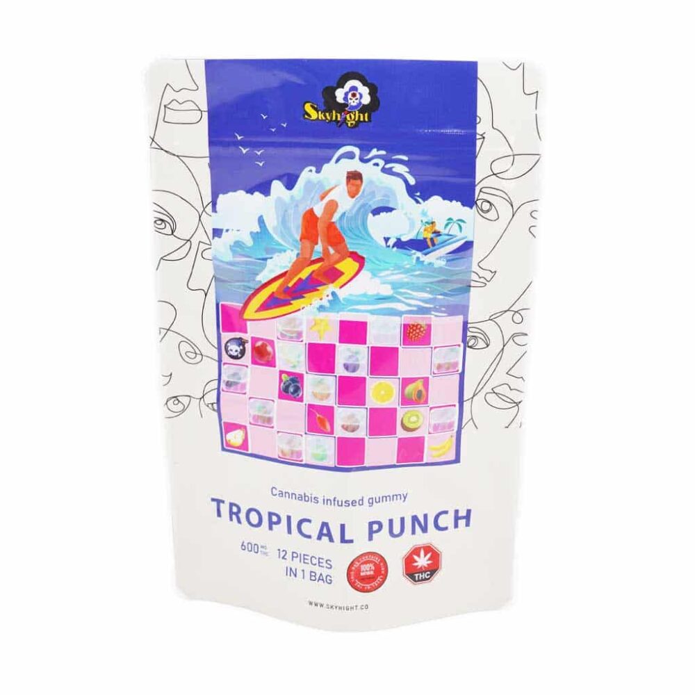 Sky High Edibles – Tropical Punch Gummy 600MG THC - Image 4