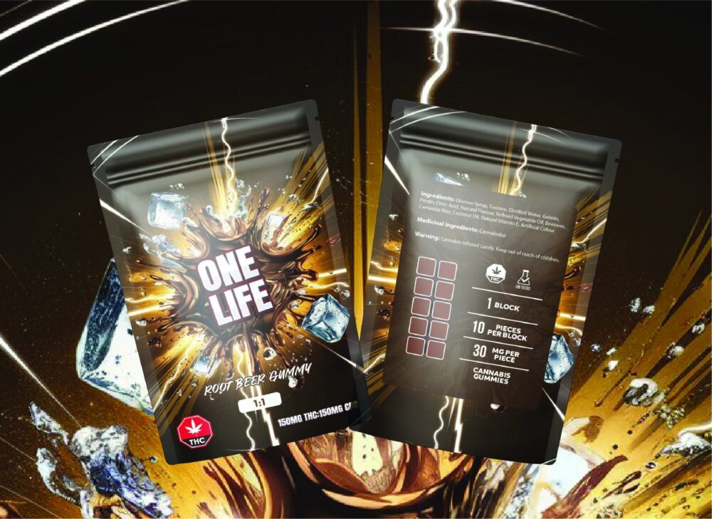 Buy One Life Edibles - Root Beer Gummy - 150mg THC + 150mg CBD at Kush Station Online Shop