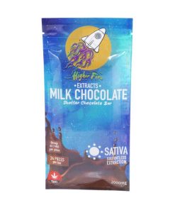 Higher Fire Extracts - Shatter Chocolate Bar - Milk Chocolate 2000mg THC (Sativa)