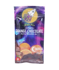 Higher Fire Extracts - Shatter Chocolate Bar - Orange 1000mg THC (Indica)