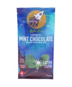 Higher Fire Extracts - Shatter Chocolate Bar - Mint 1000mg THC (Sativa)