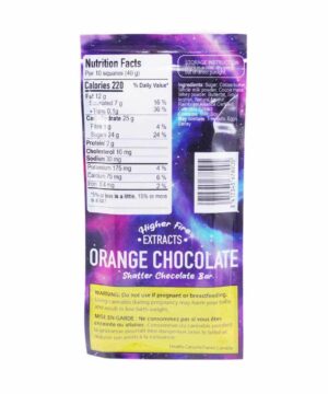 Alternative view of Higher Fire Extracts - Shatter Chocolate Bar - Orange 2000mg THC (Indica)