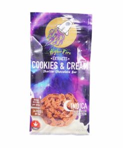 Higher Fire Extracts - Shatter Chocolate Bar - Cookies & Cream 2000mg THC (Indica)