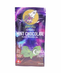 Higher Fire Extracts - Shatter Chocolate Bar - Mint 2000mg THC (Indica)