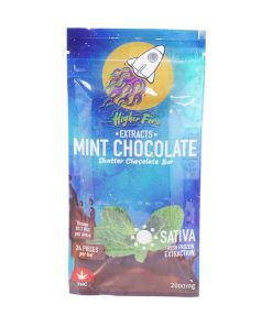 Higher Fire Extracts - Shatter Chocolate Bar - Mint 2000mg THC (Sativa)