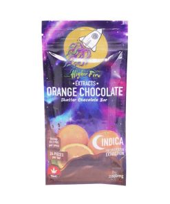 Higher Fire Extracts - Shatter Chocolate Bar - Orange 2000mg THC (Indica)