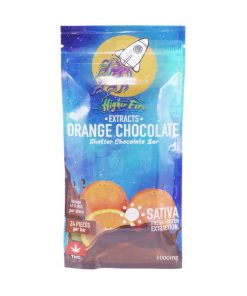 Higher Fire Extracts - Shatter Chocolate Bar - Orange 1000mg THC (Sativa)