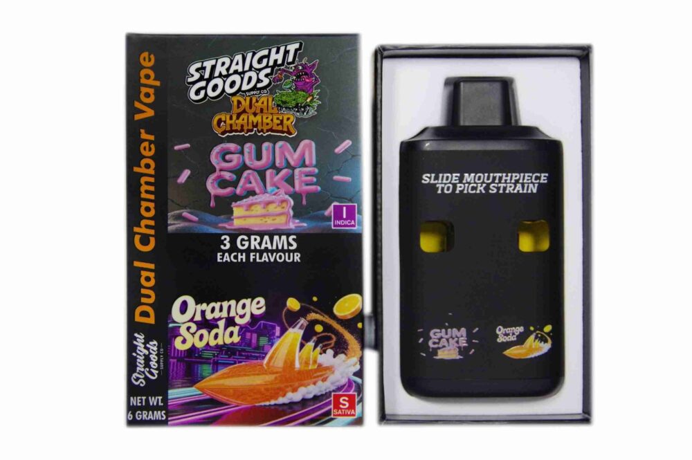 Buy Straight Goods - Dual Chamber Vape - Gum Cake + Orange Soda (3 Grams + 3 Grams) at Kush Station Online Shop