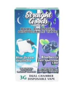 Alternative view of Straight Goods - Dual Chamber Vape - Blue Dream + Blueberry Full Spectrum CBD (3 Grams + 3 Grams)