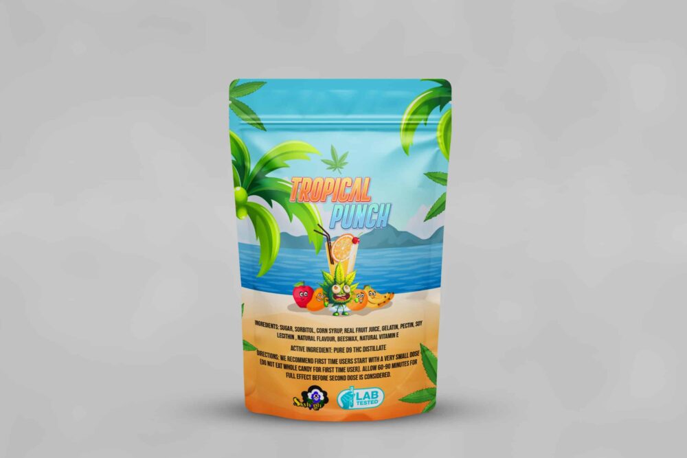Buy Sky High Edibles – Tropical Punch Gummy 600MG THC at Kush Station Online Shop